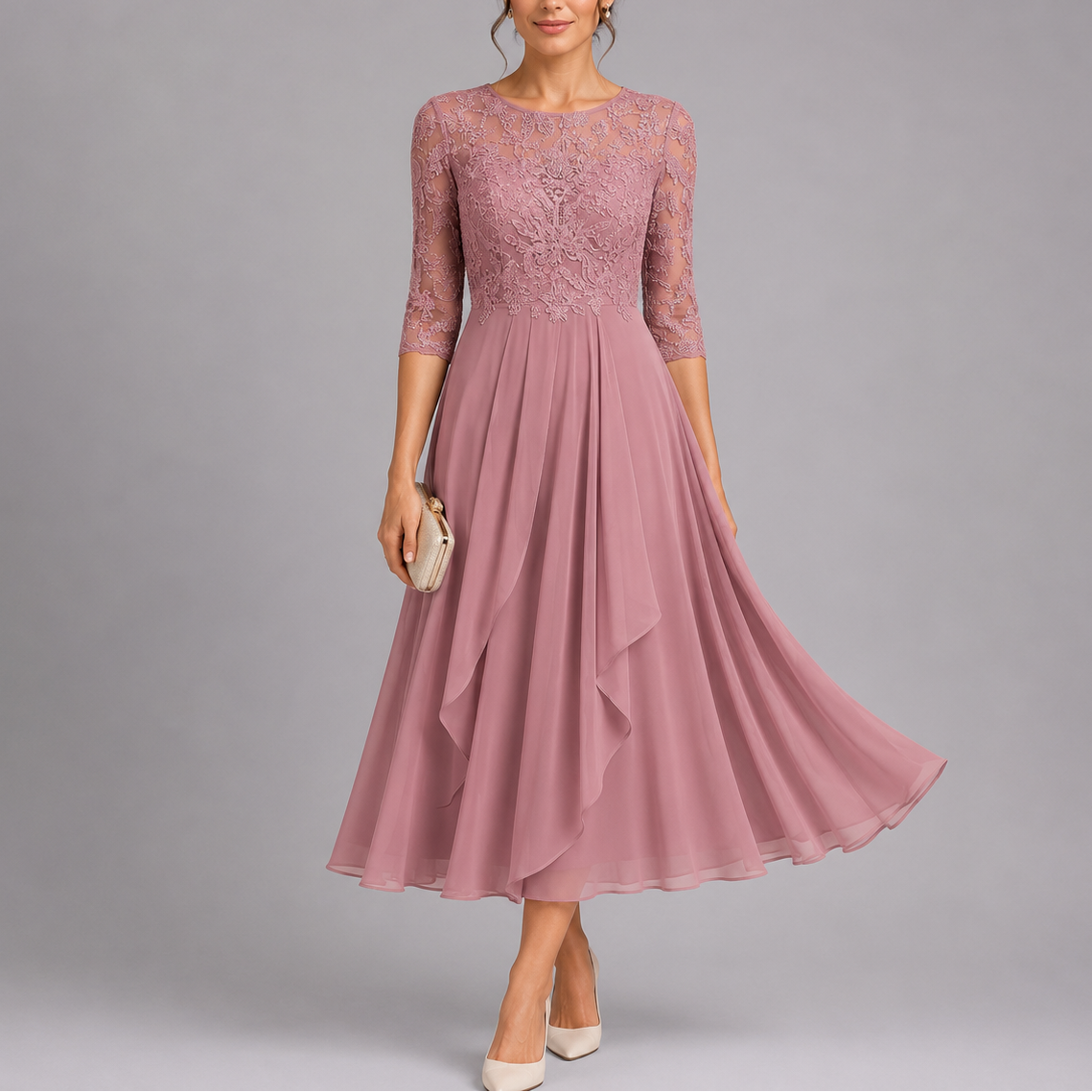 Vestido Midi Feminino Celine