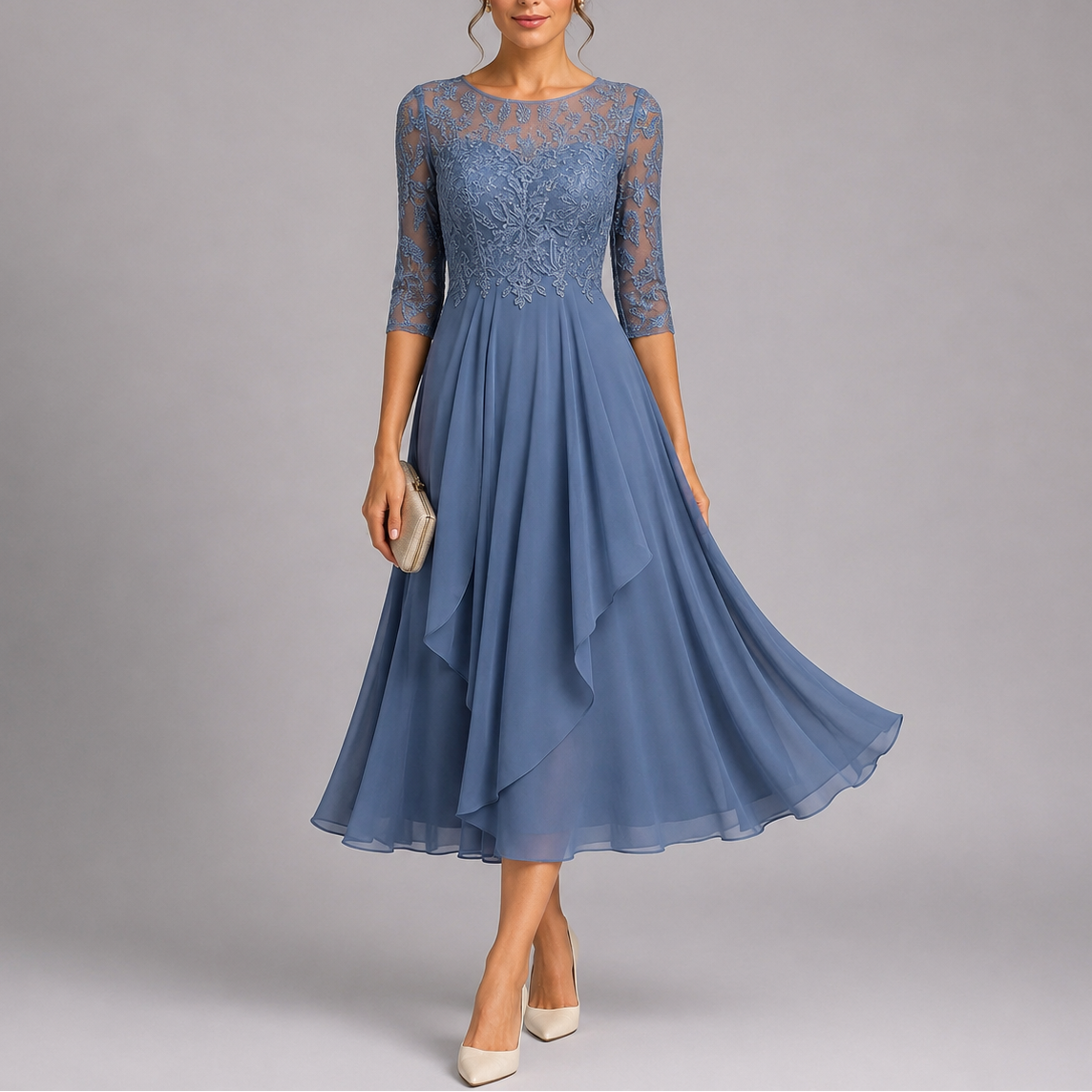 Vestido Midi Feminino Celine