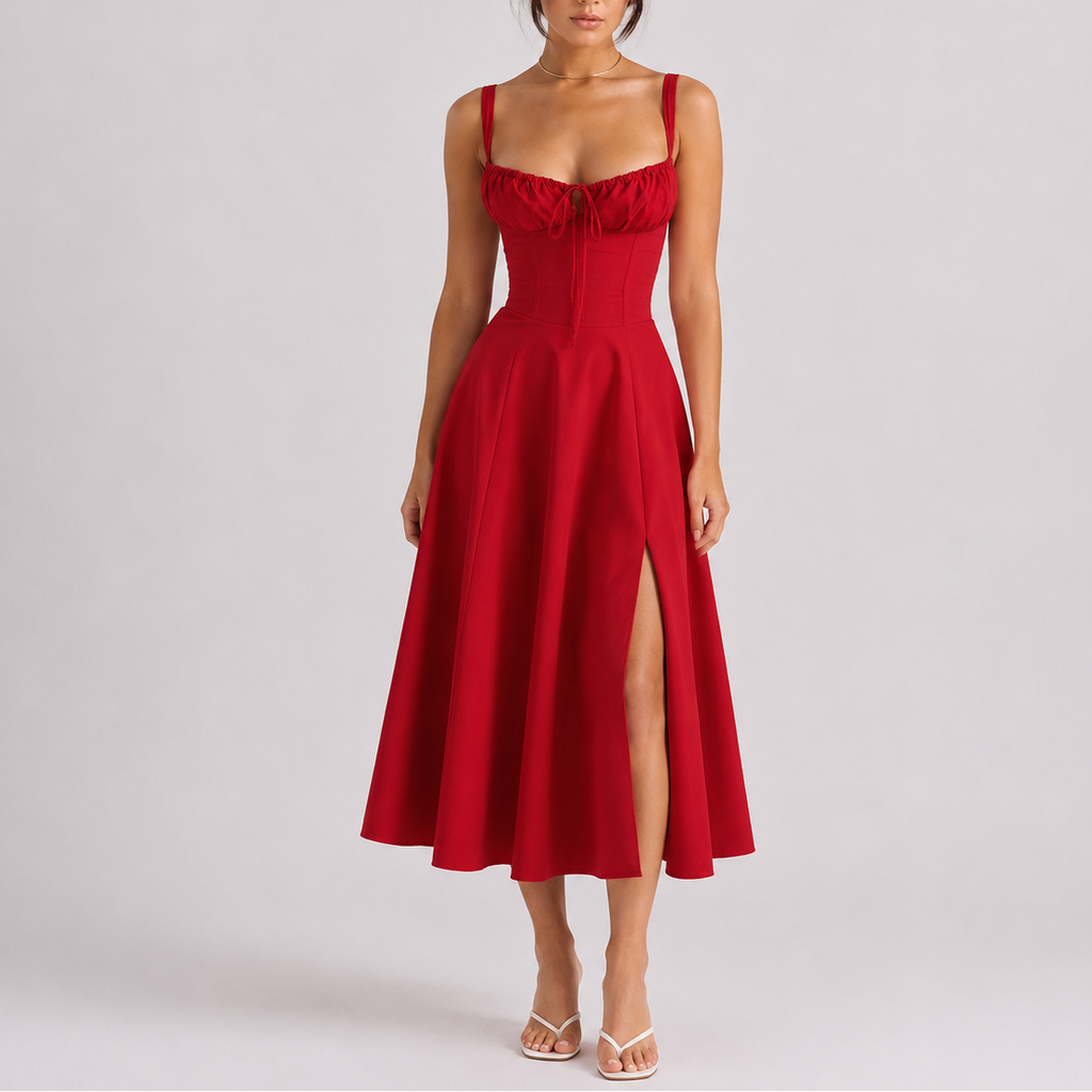Vestido Midi Feminino Isabella