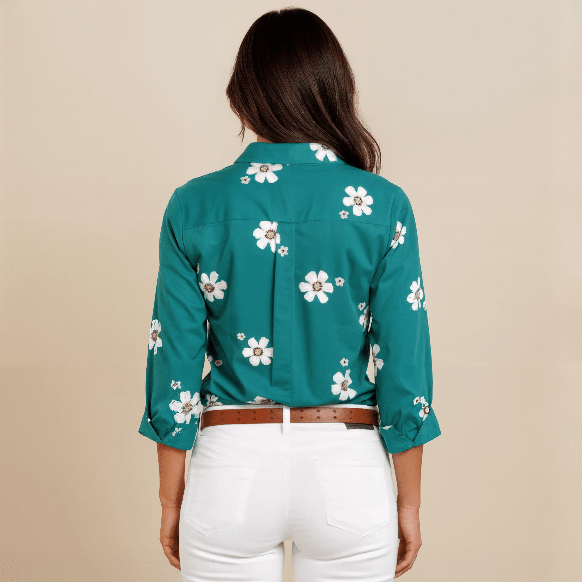 Camisa Feminina Floral de Botão