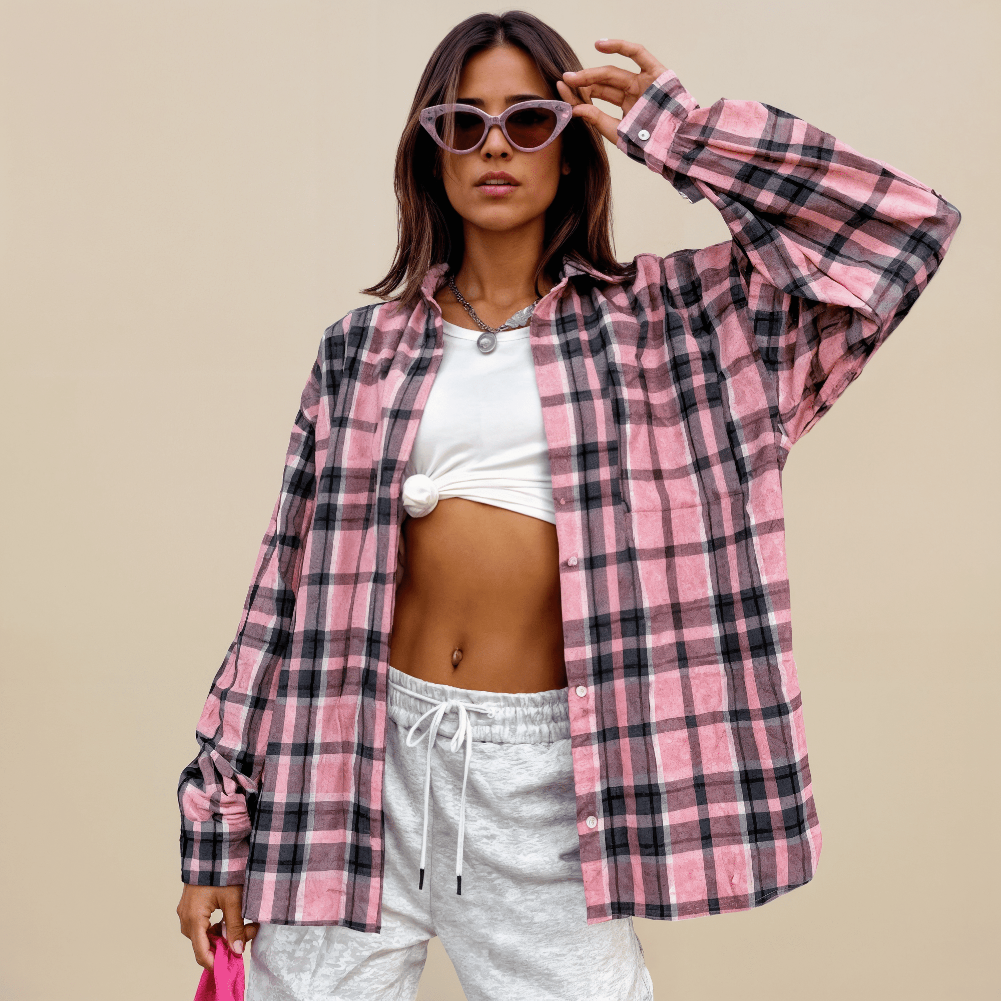 Camisa Feminina Xadrez Madri