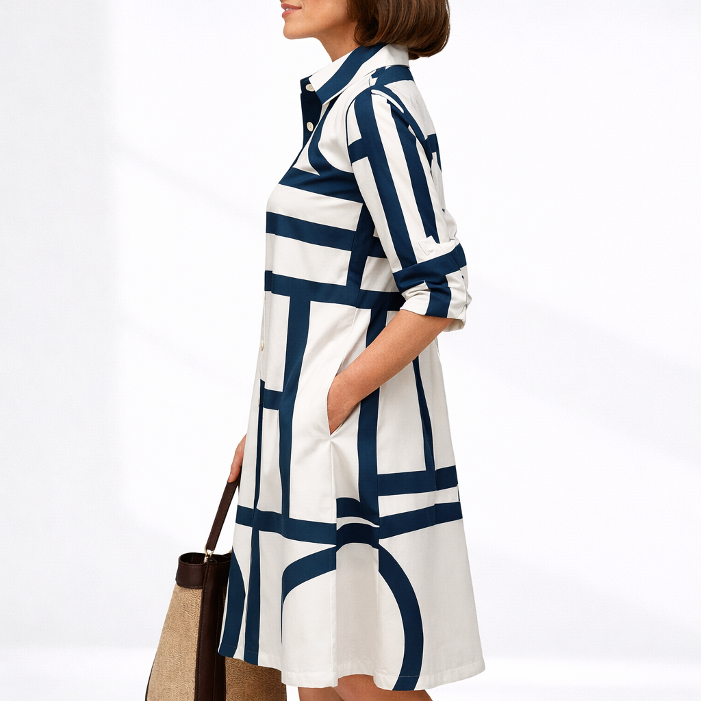 Vestido Midi Chemise Feminino Verona